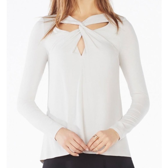 BCBGMAXAZRIA Adrean Twist Front Long Sleeve Top Women’s Size Large New w/ tags! - Picture 12 of 12